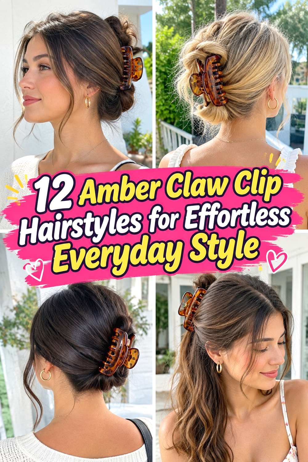 12 Amber Claw Clip Hairstyles for Effortless Everyday Style