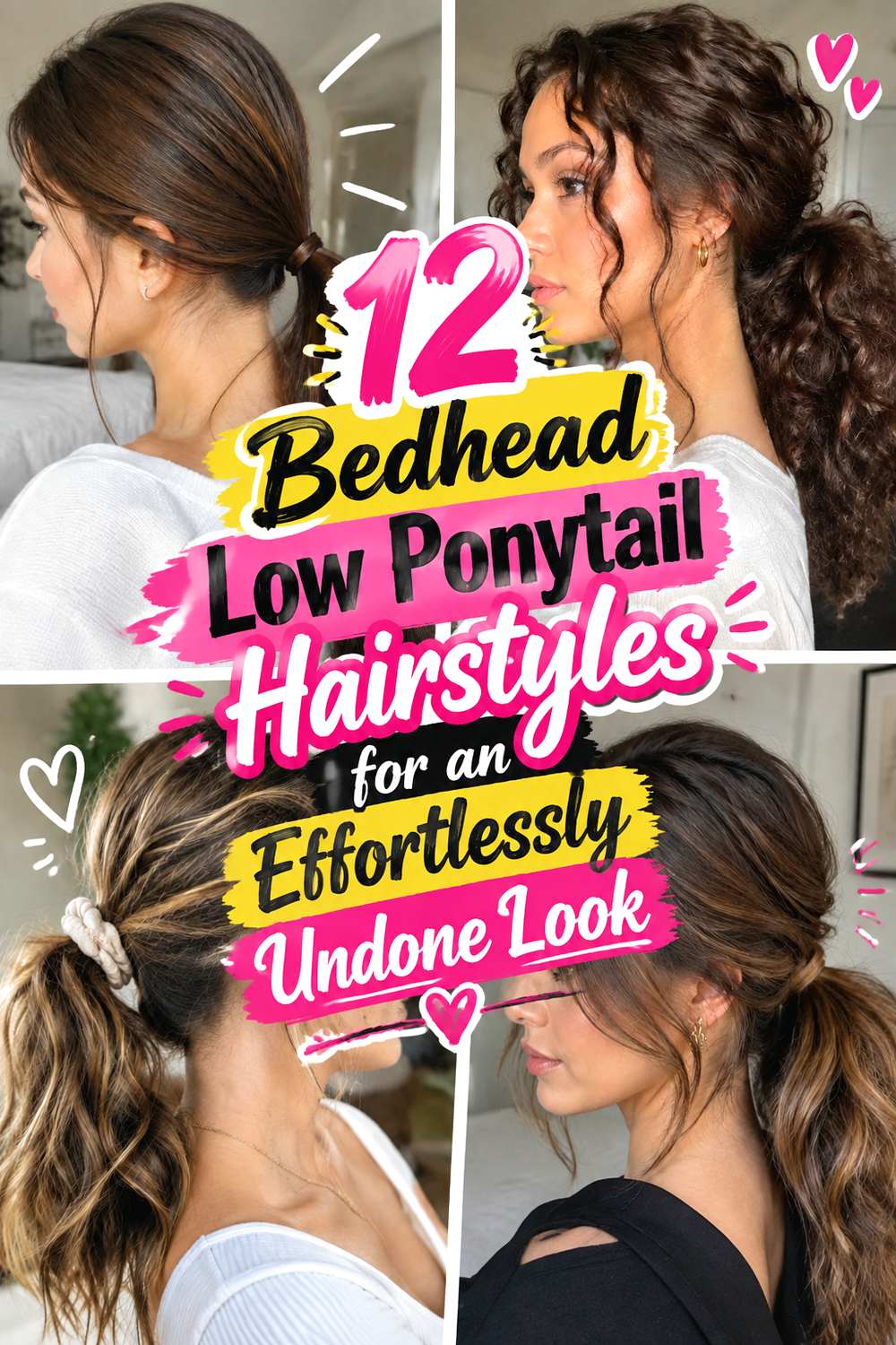 12 Bedhead Low Ponytail Hairstyles for an Effortlessly Undone Look
