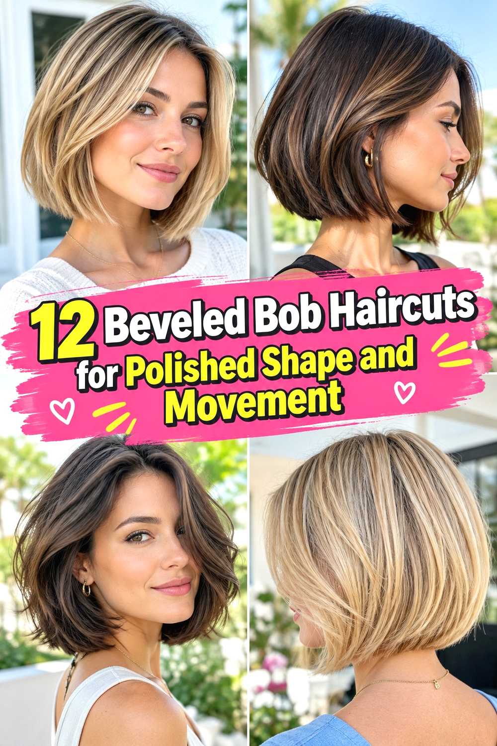 12 Beveled Bob Haircuts for Polished Shape and Movement