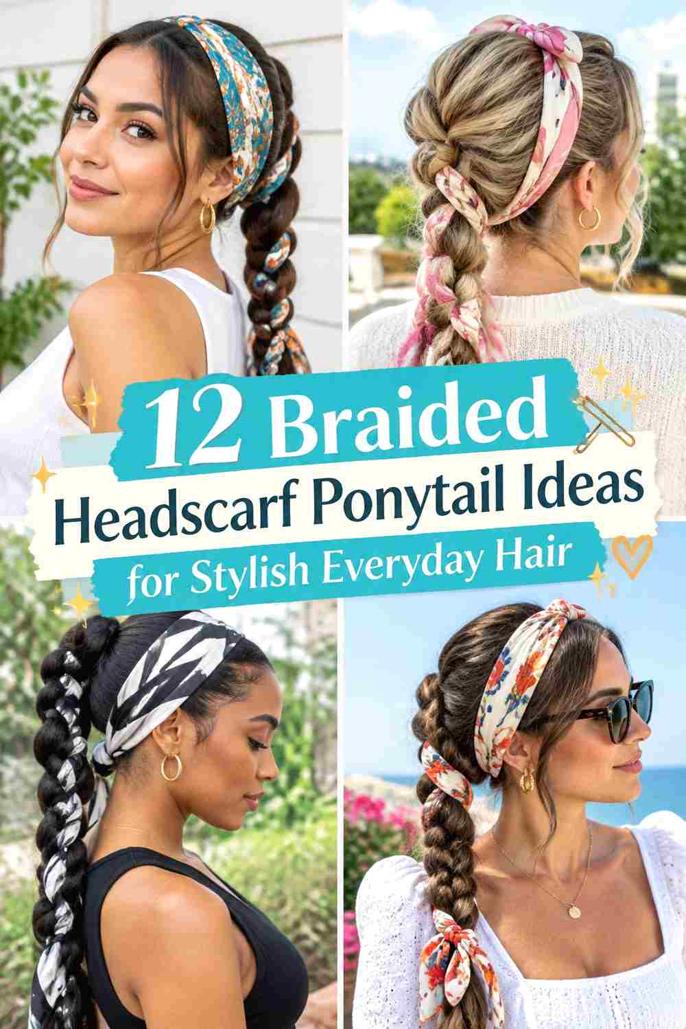 12 Braided Headscarf Ponytail Ideas for Stylish Everyday Hair
