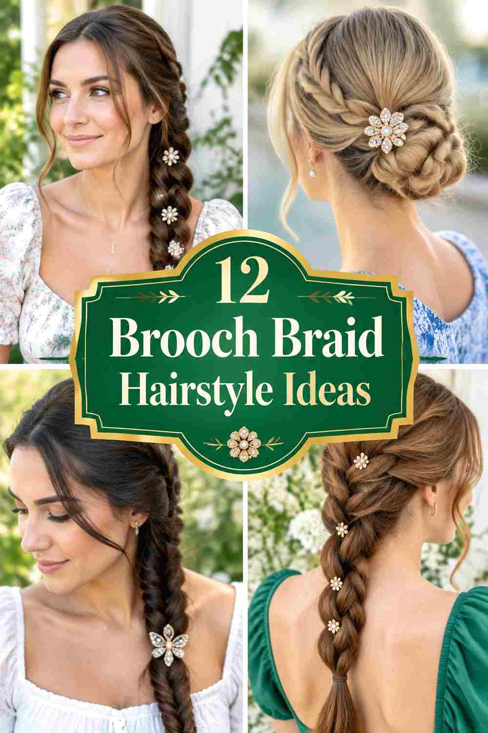 12 Brooch Braid Hairstyle Ideas