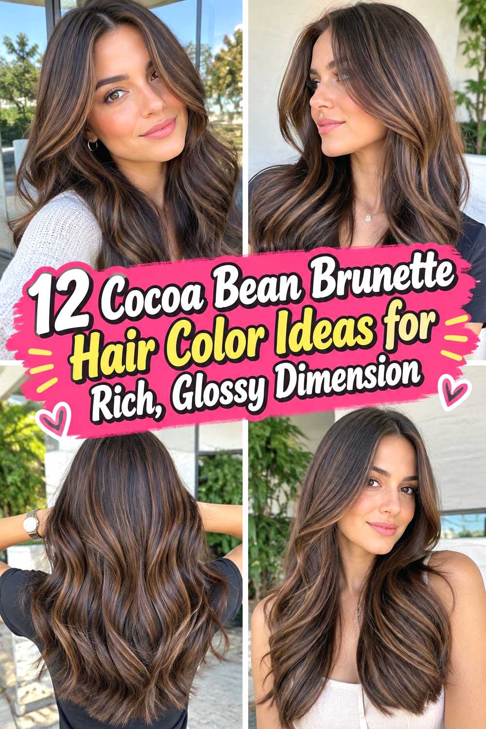 12 Cocoa Bean Brunette Hair Color Ideas for Rich, Glossy Dimension