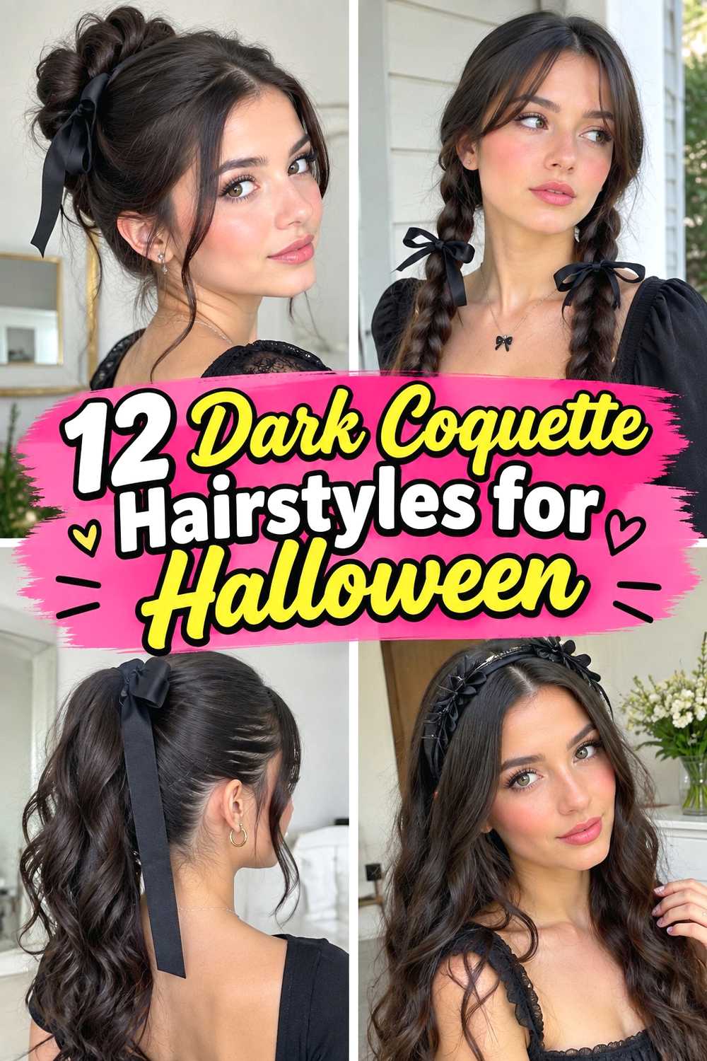12 Dark Coquette Hairstyles for Halloween