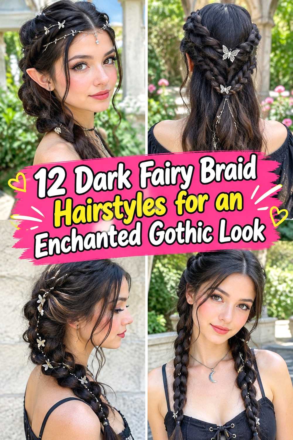 12 Dark Fairy Braid Hairstyles for an Enchanted Gothic Look
