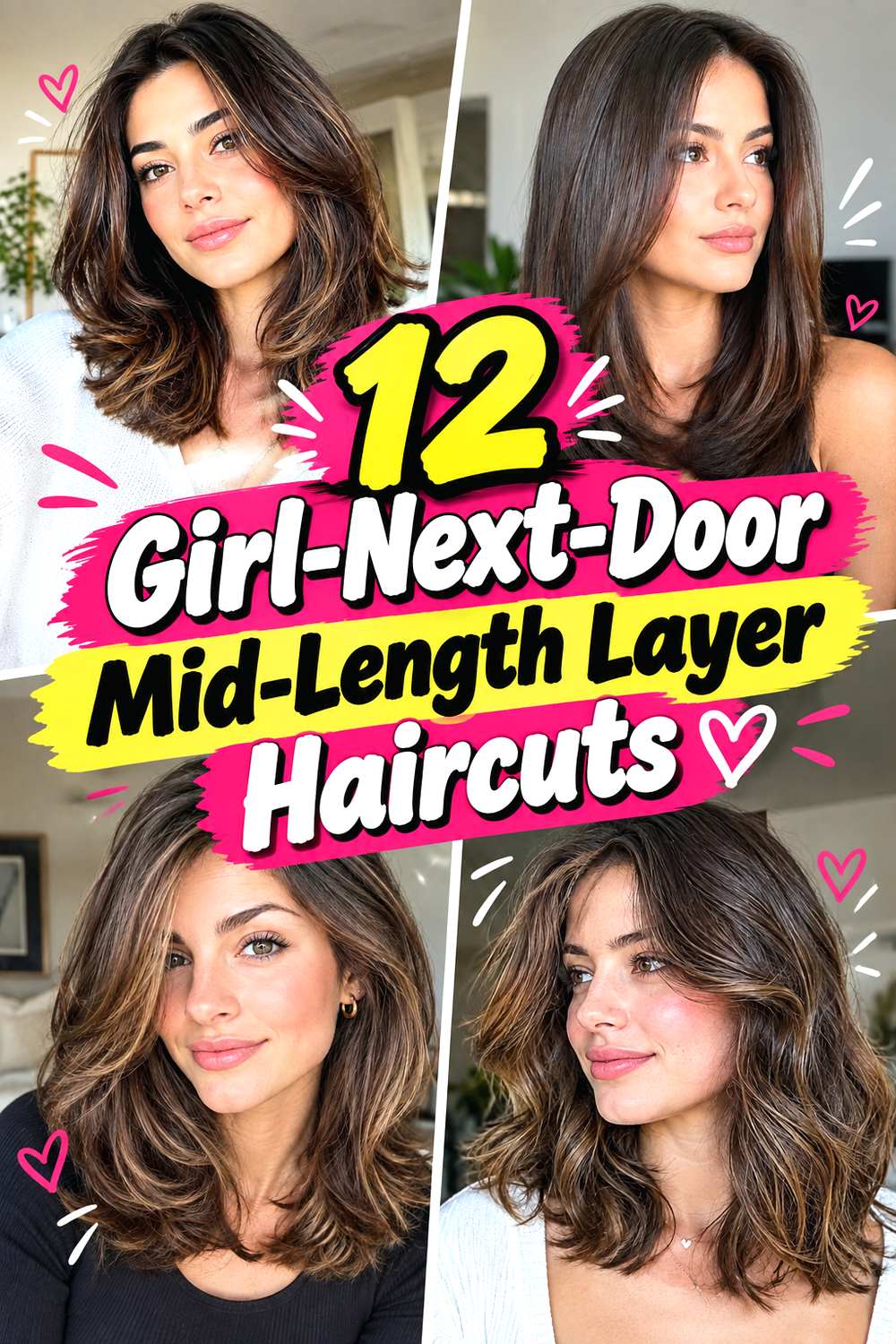 12 Girl-Next-Door Mid-Length Layer Haircuts