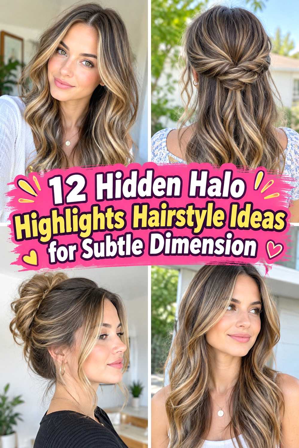 12 Hidden Halo Highlights Hairstyle Ideas for Subtle Dimension