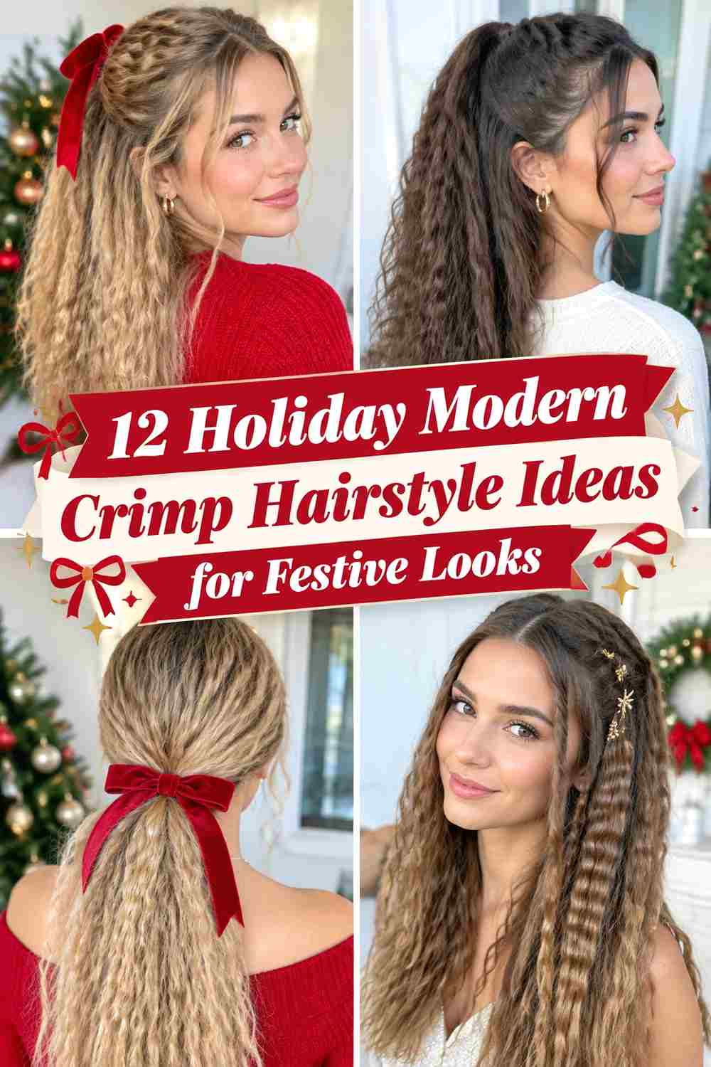 12 Holiday Modern Crimp Hairstyle Ideas for Festive Looks