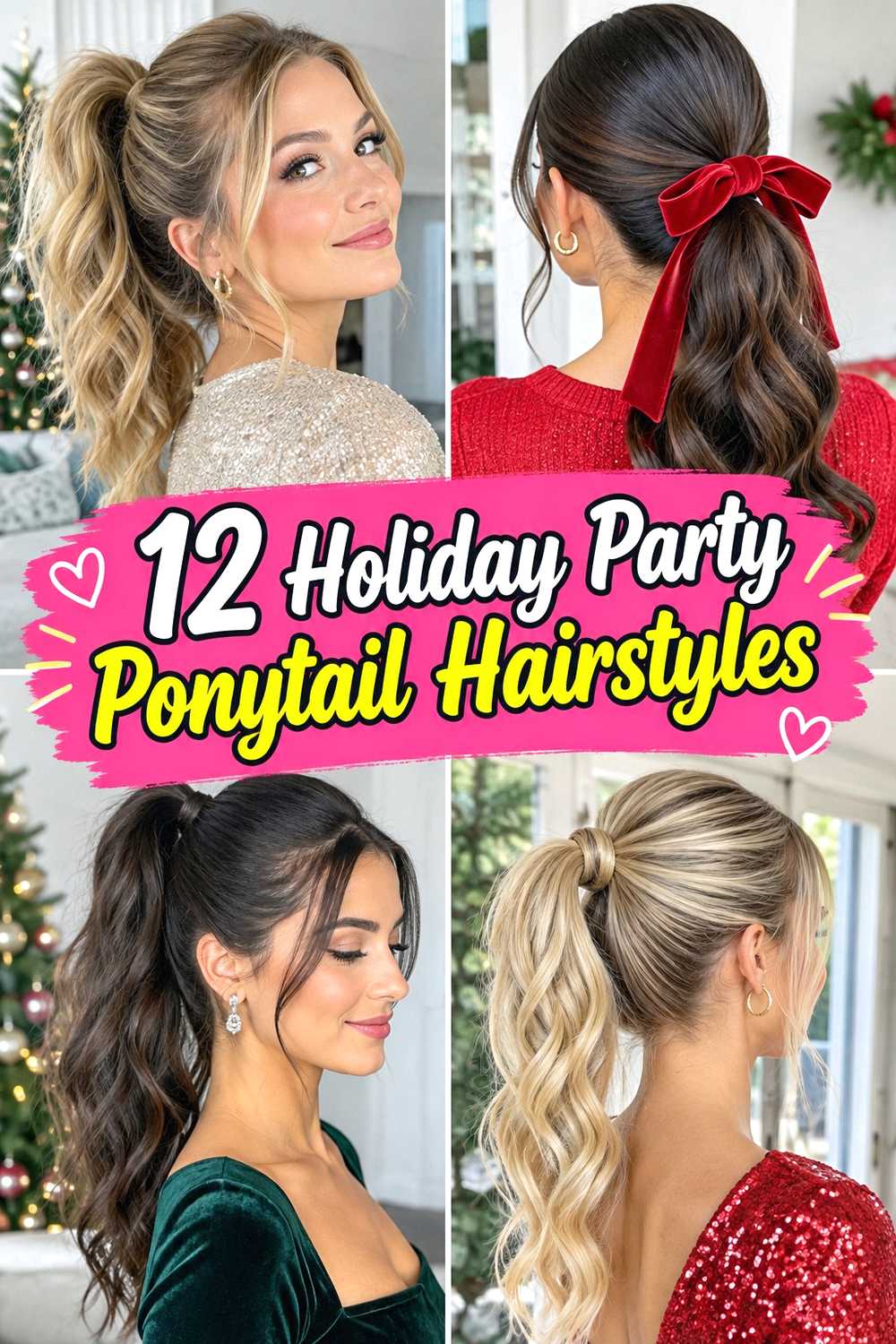 12 Holiday Party Ponytail Hairstyles