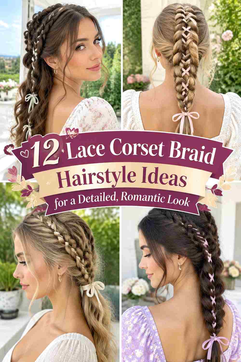 12 Lace Corset Braid Hairstyle Ideas for a Detailed, Romantic Look