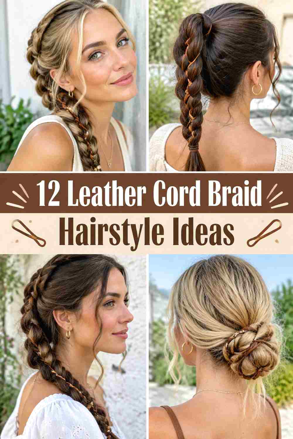 12 Leather Cord Braid Hairstyle Ideas