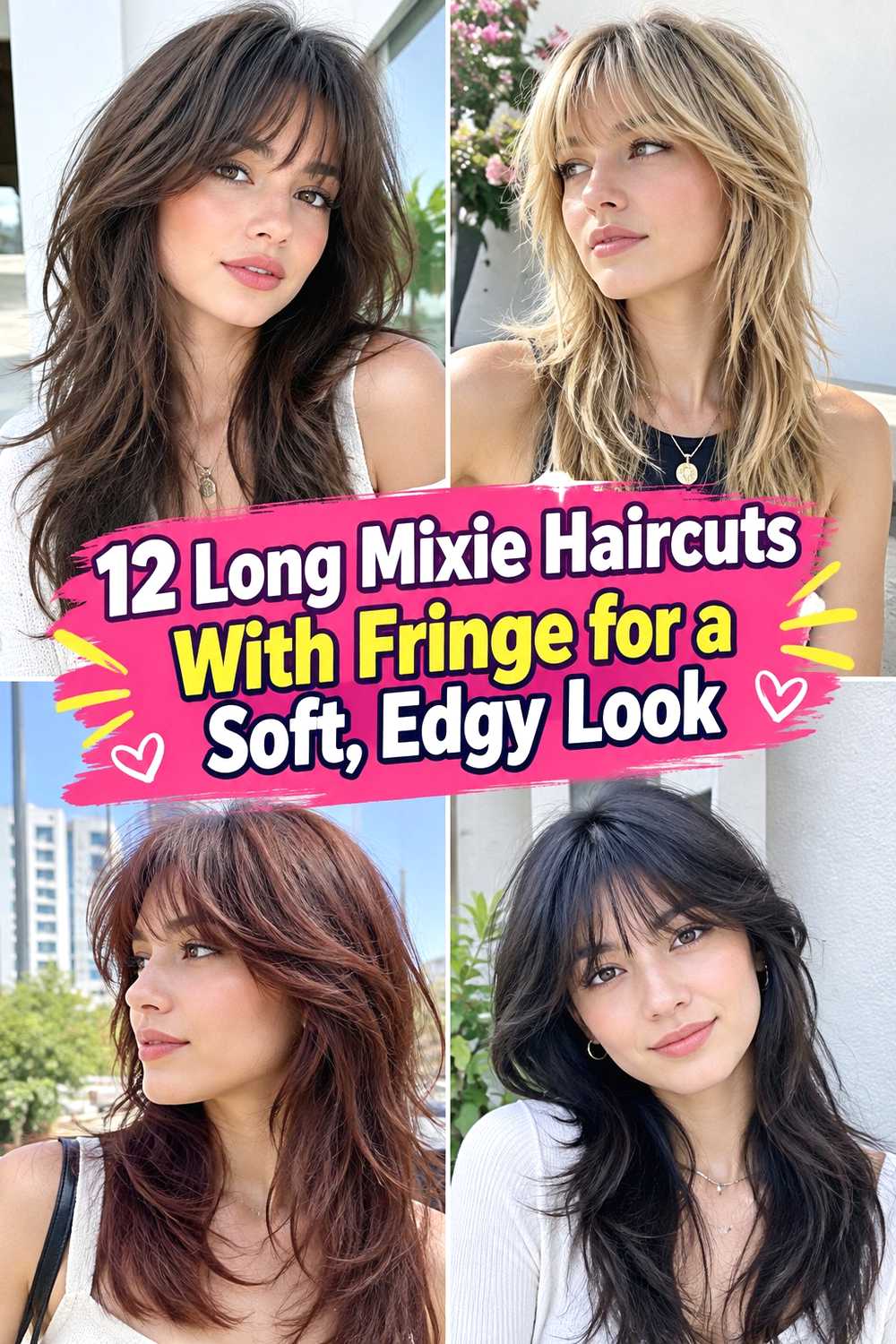 12 Long Mixie Haircuts With Fringe for a Soft, Edgy Look