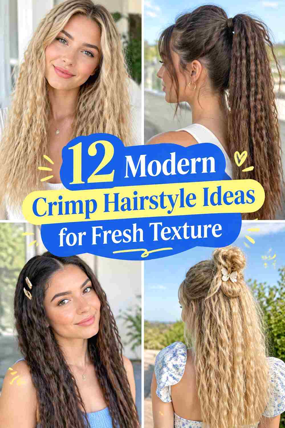 12 Modern Crimp Hairstyle Ideas for Fresh Texture