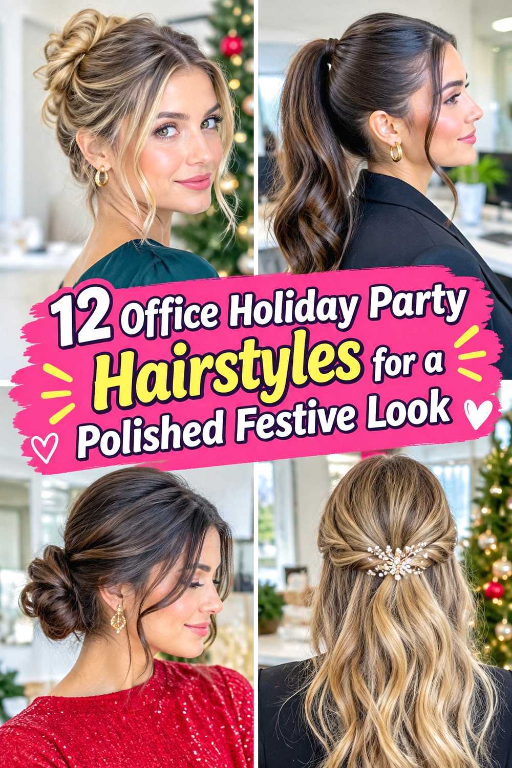 12 Office Holiday Party Hairstyles for a Polished Festive Look