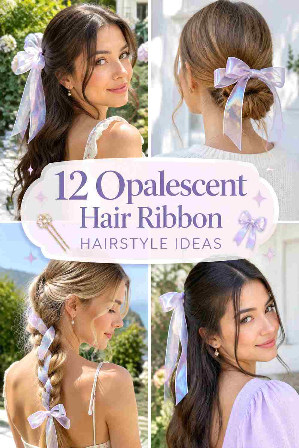 12 Opalescent Hair Ribbon Hairstyle Ideas