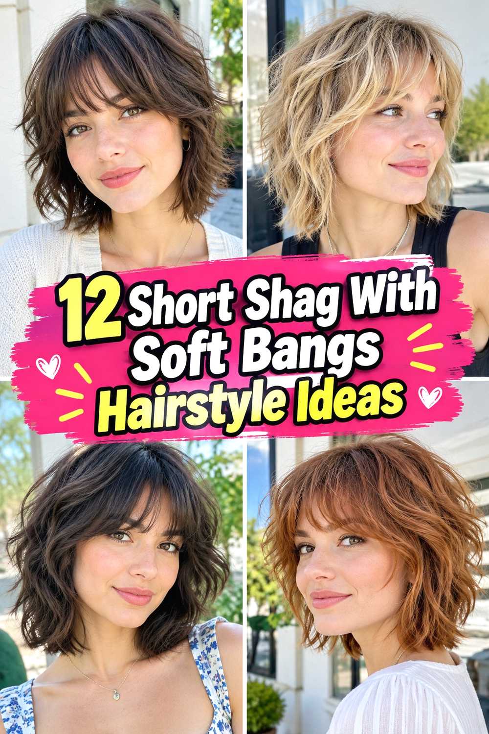 12 Short Shag With Soft Bangs Hairstyle Ideas