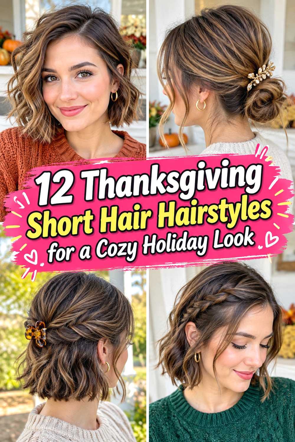 12 Thanksgiving Short Hair Hairstyles for a Cozy Holiday Look
