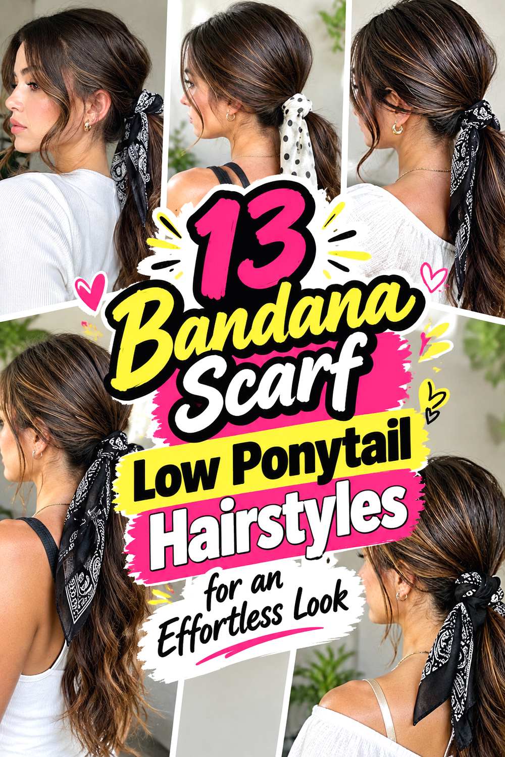 13 Bandana Scarf Low Ponytail Hairstyles for an Effortless Look