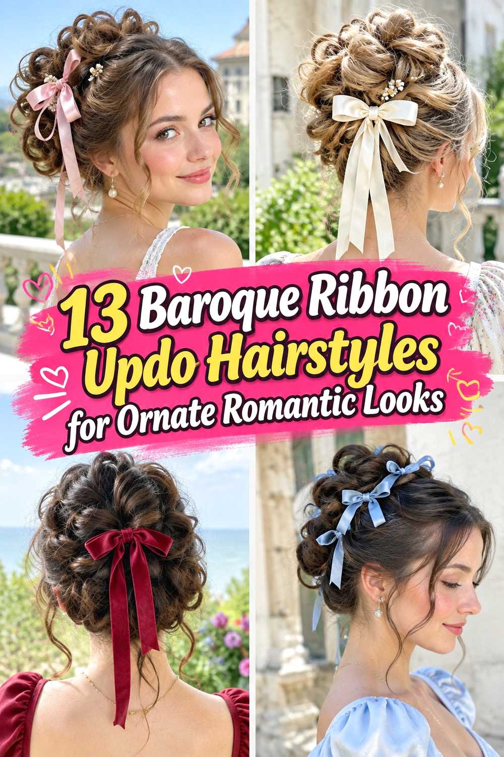 13 Baroque Ribbon Updo Hairstyles for Ornate Romantic Looks