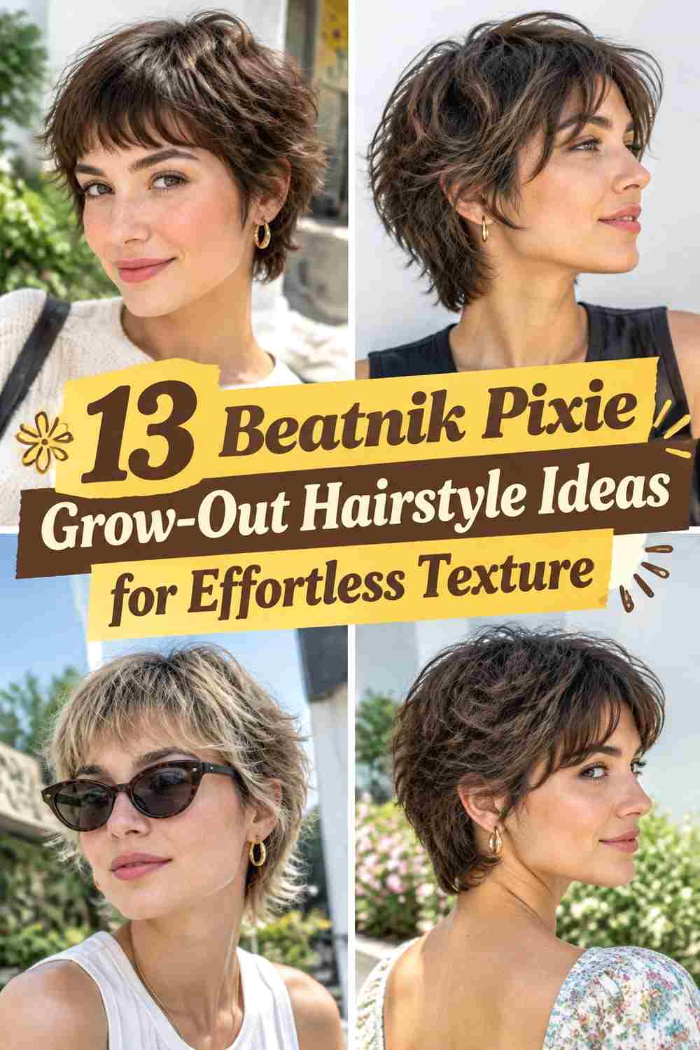 13 Beatnik Pixie Grow-Out Hairstyle Ideas for Effortless Texture