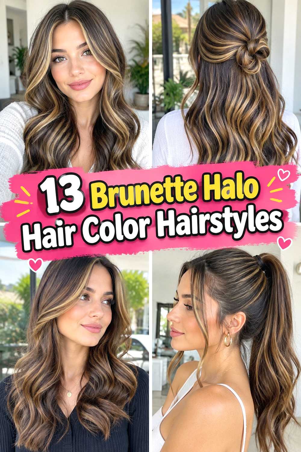 13 Brunette Halo Hair Color Hairstyles