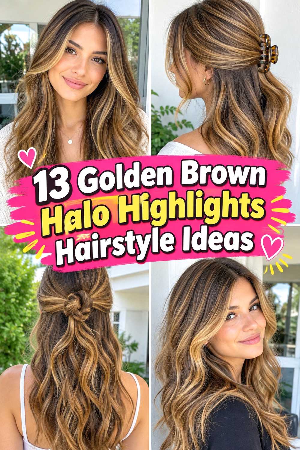 13 Golden Brown Halo Highlights Hairstyle Ideas