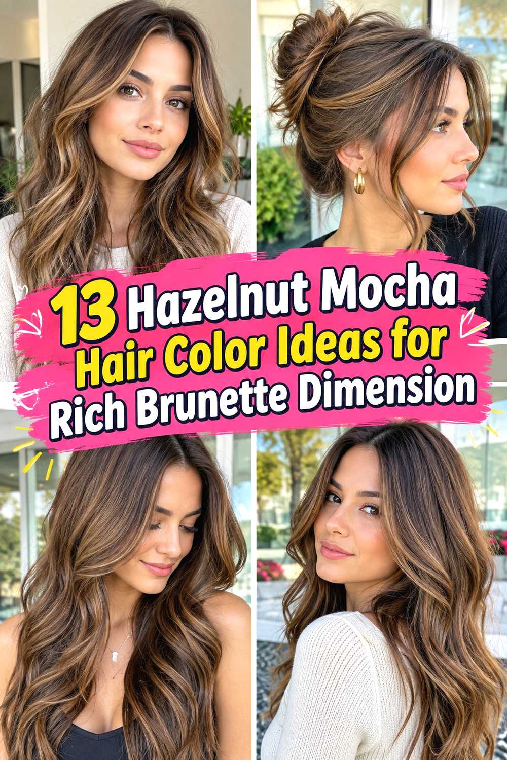 13 Hazelnut Mocha Hair Color Ideas for Rich Brunette Dimension