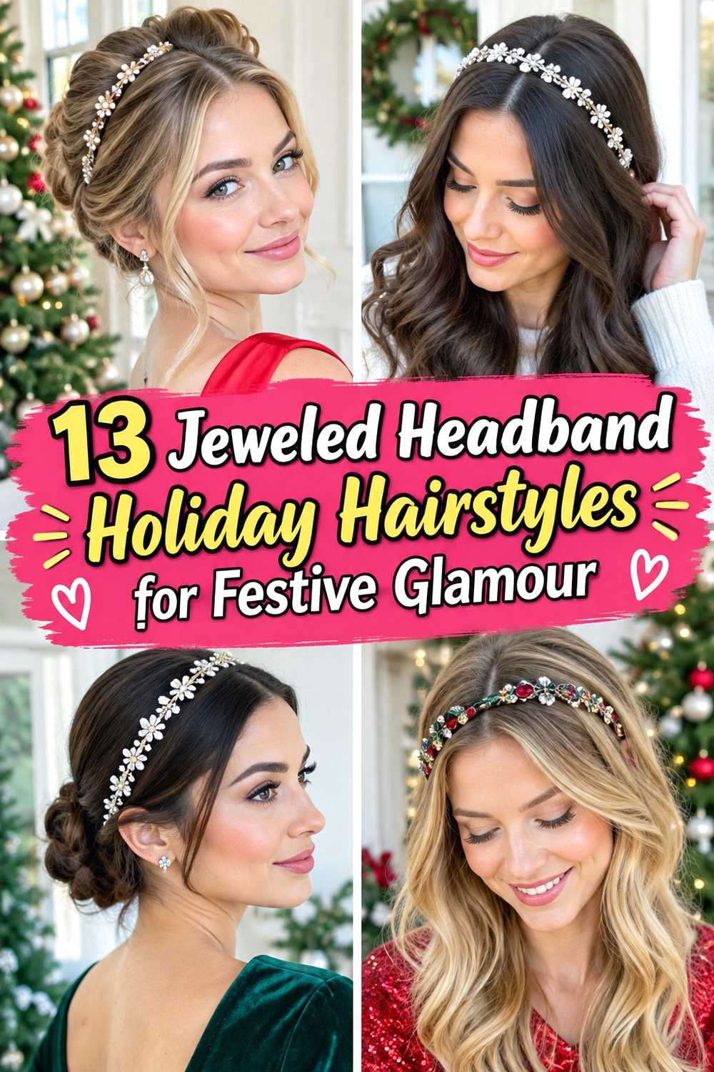 13 Jeweled Headband Holiday Hairstyles for Festive Glamour