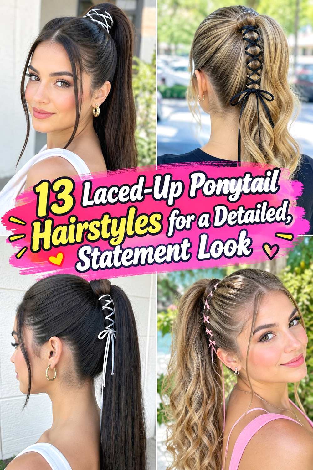13 Laced-Up Ponytail Hairstyles for a Detailed, Statement Look