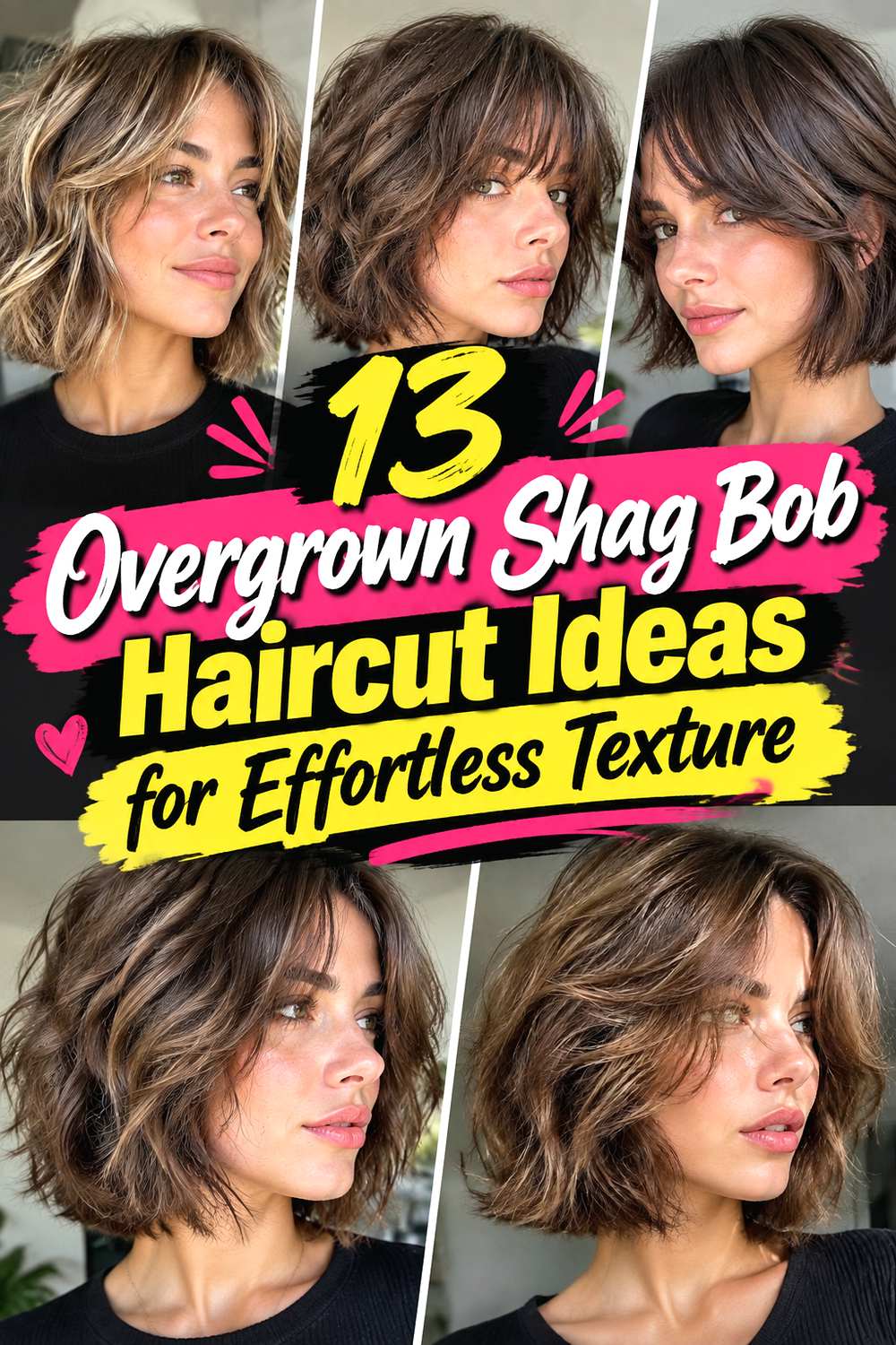 13 Overgrown Shag Bob Haircut Ideas for Effortless Texture