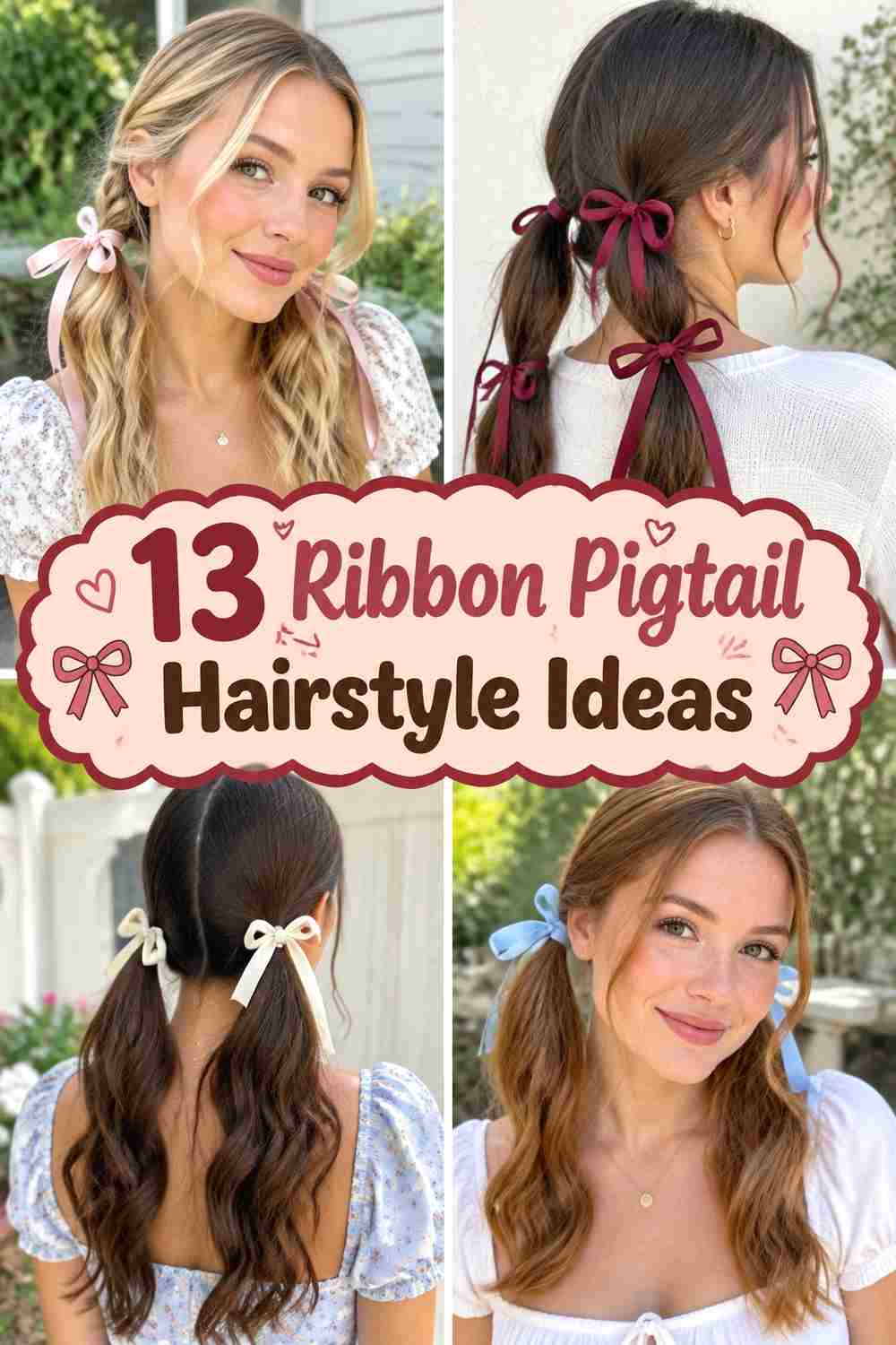 13 Ribbon Pigtail Hairstyle Ideas