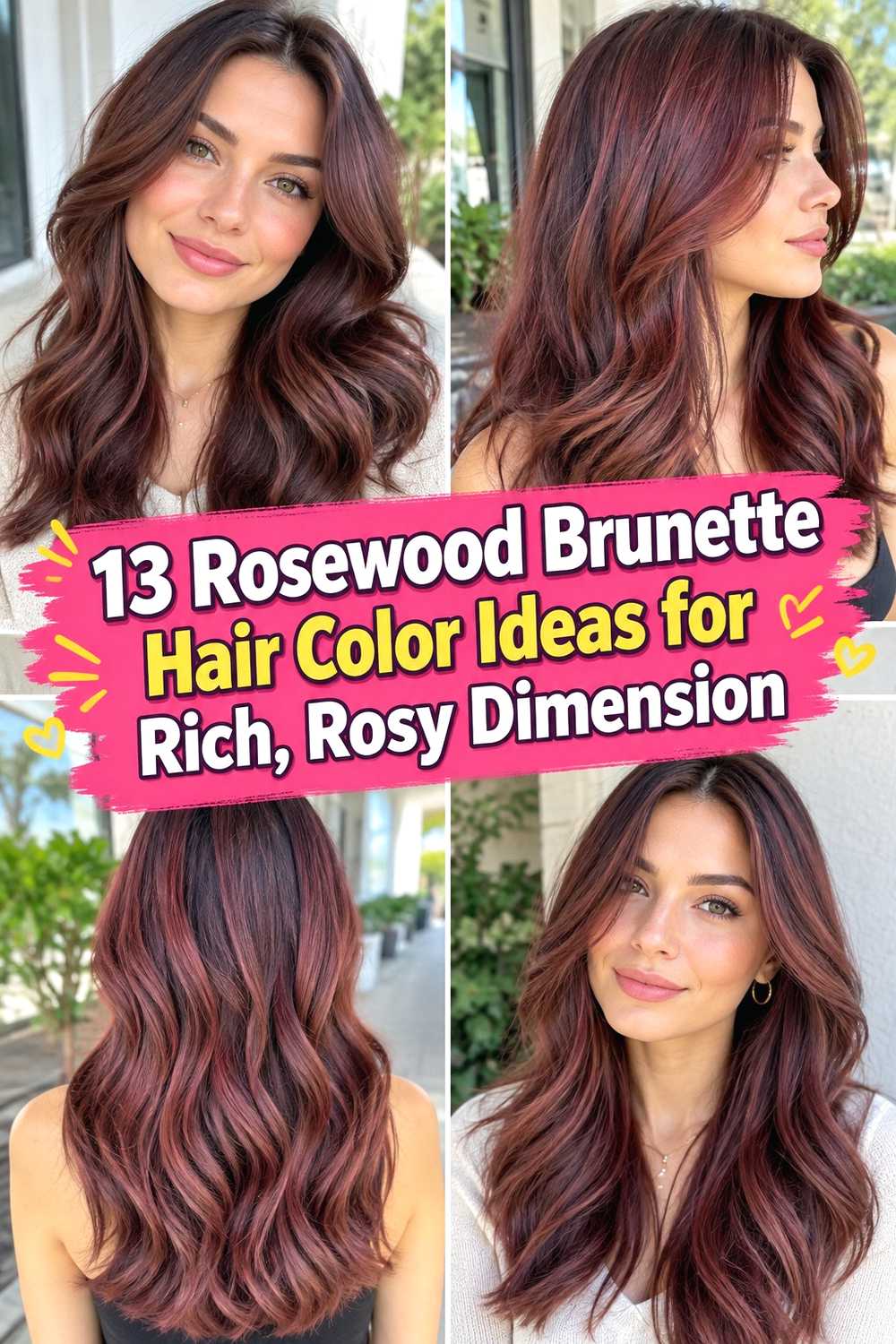 13 Rosewood Brunette Hair Color Ideas for Rich, Rosy Dimension