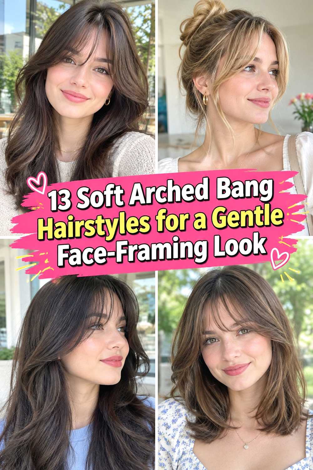 13 Soft Arched Bang Hairstyles for a Gentle Face-Framing Look