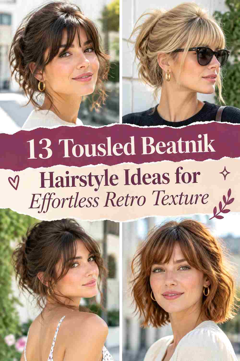 13 Tousled Beatnik Hairstyle Ideas for Effortless Retro Texture