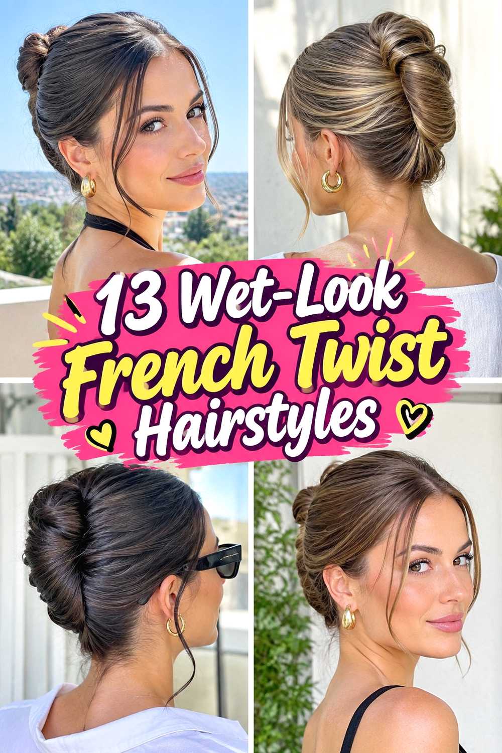 13 Wet-Look French Twist Hairstyles