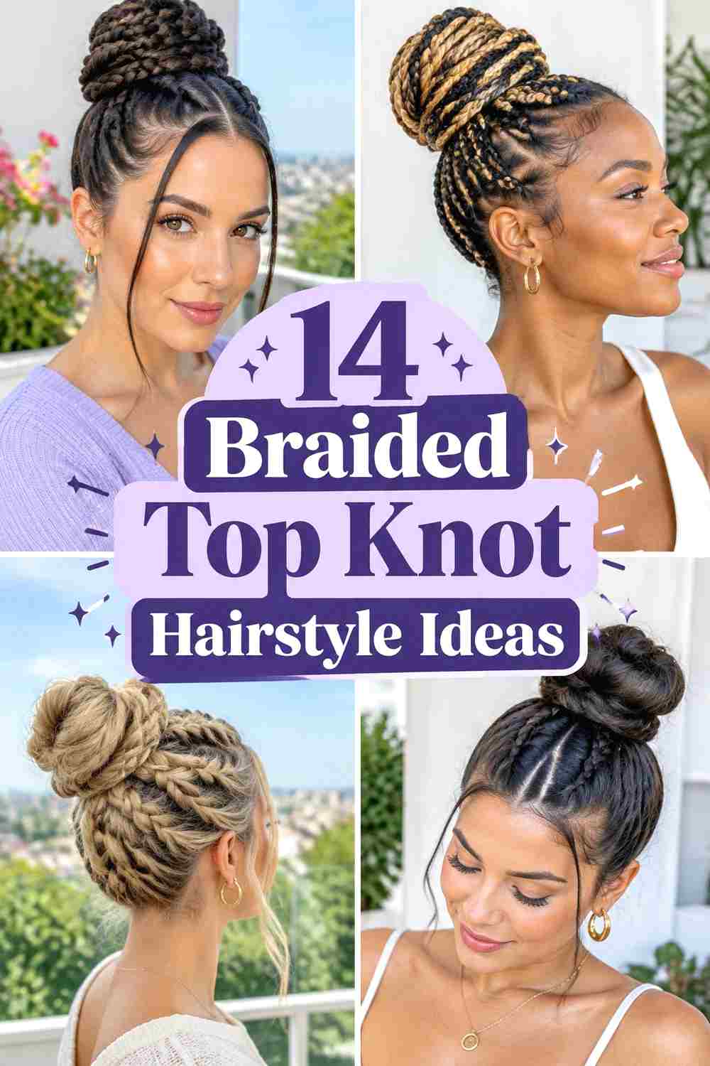 14 Braided Top Knot Hairstyle Ideas