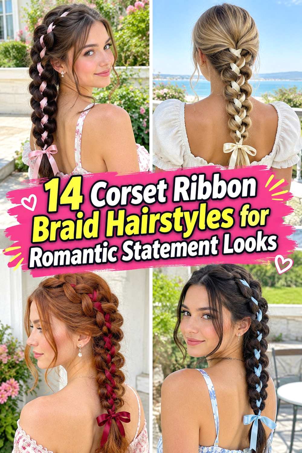 14 Corset Ribbon Braid Hairstyles for Romantic Statement Looks