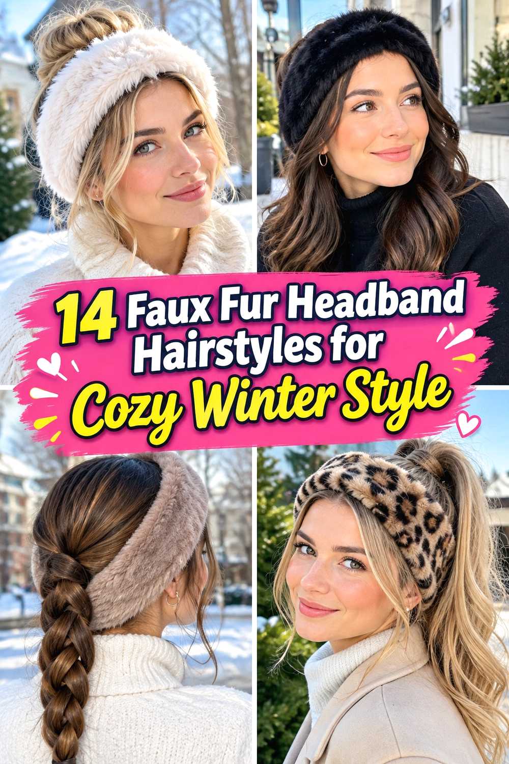 14 Faux Fur Headband Hairstyles for Cozy Winter Style