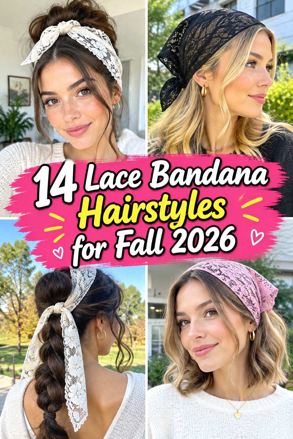 14 Lace Bandana Hairstyles for Fall 2026