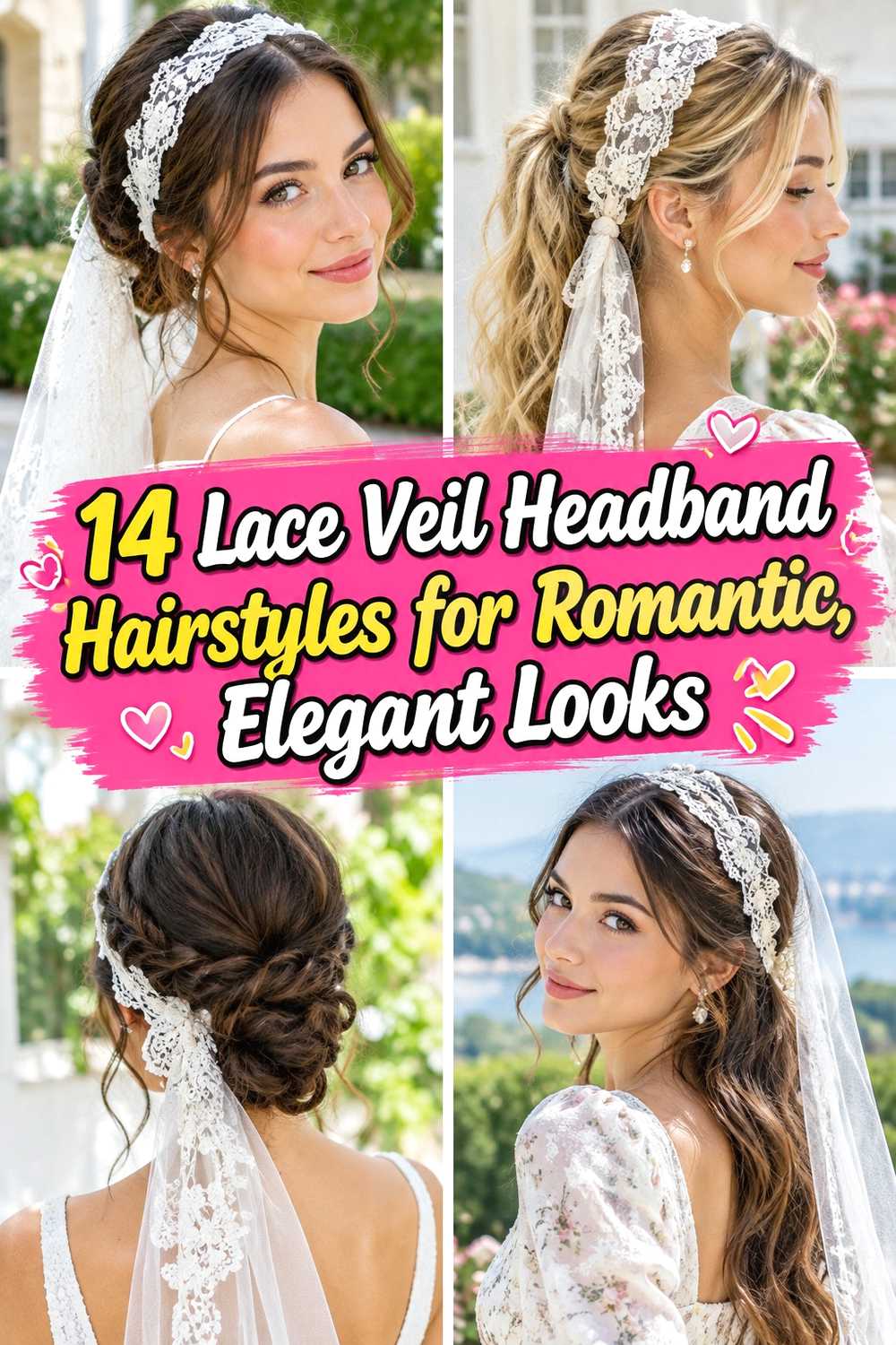 14 Lace Veil Headband Hairstyles for Romantic, Elegant Looks