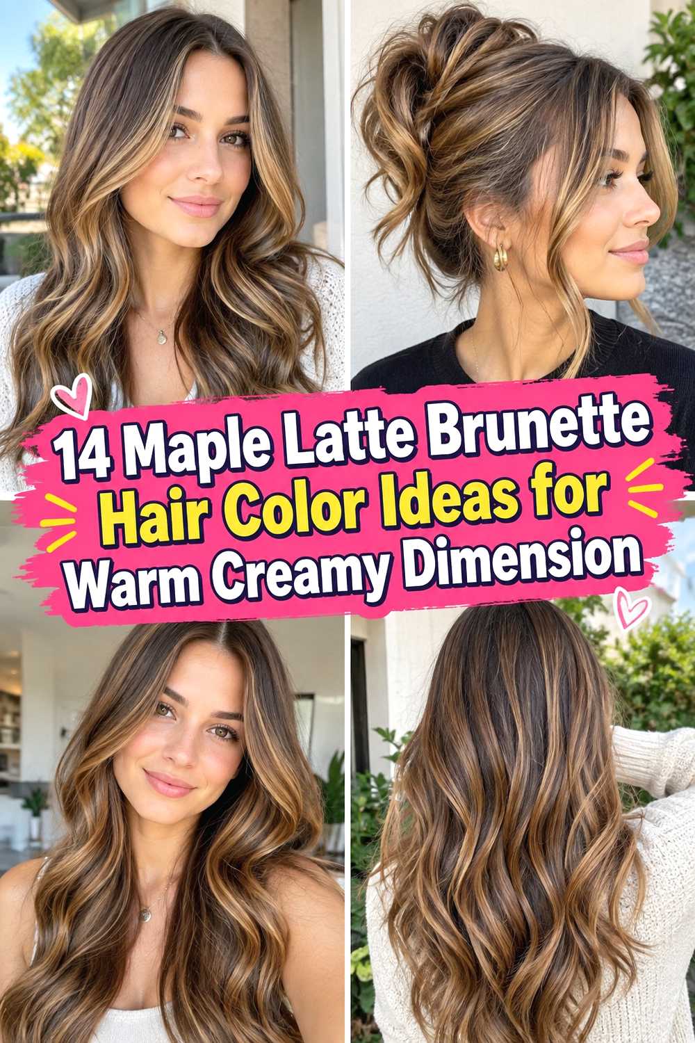14 Maple Latte Brunette Hair Color Ideas for Warm Creamy Dimension