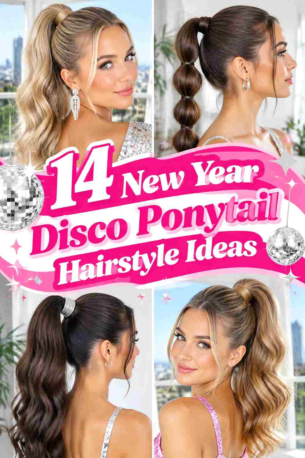 14 New Year Disco Ponytail Hairstyle Ideas