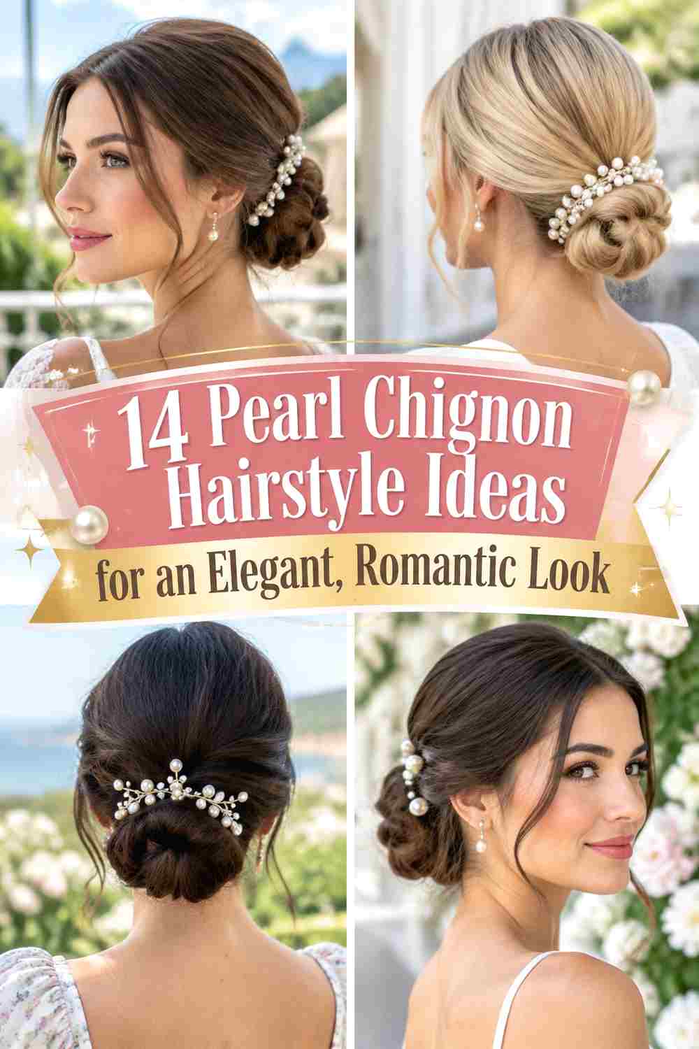 14 Pearl Chignon Hairstyle Ideas for an Elegant, Romantic Look