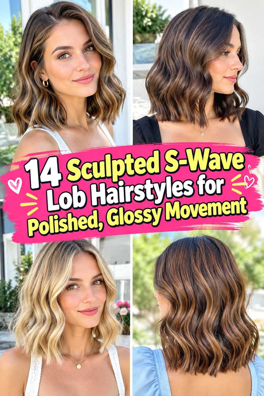 14 Sculpted S-Wave Lob Hairstyles for Polished, Glossy Movement