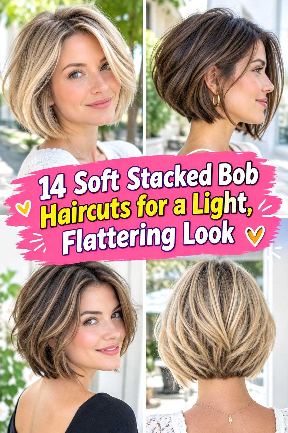 14 Soft Stacked Bob Haircuts for a Light, Flattering Look