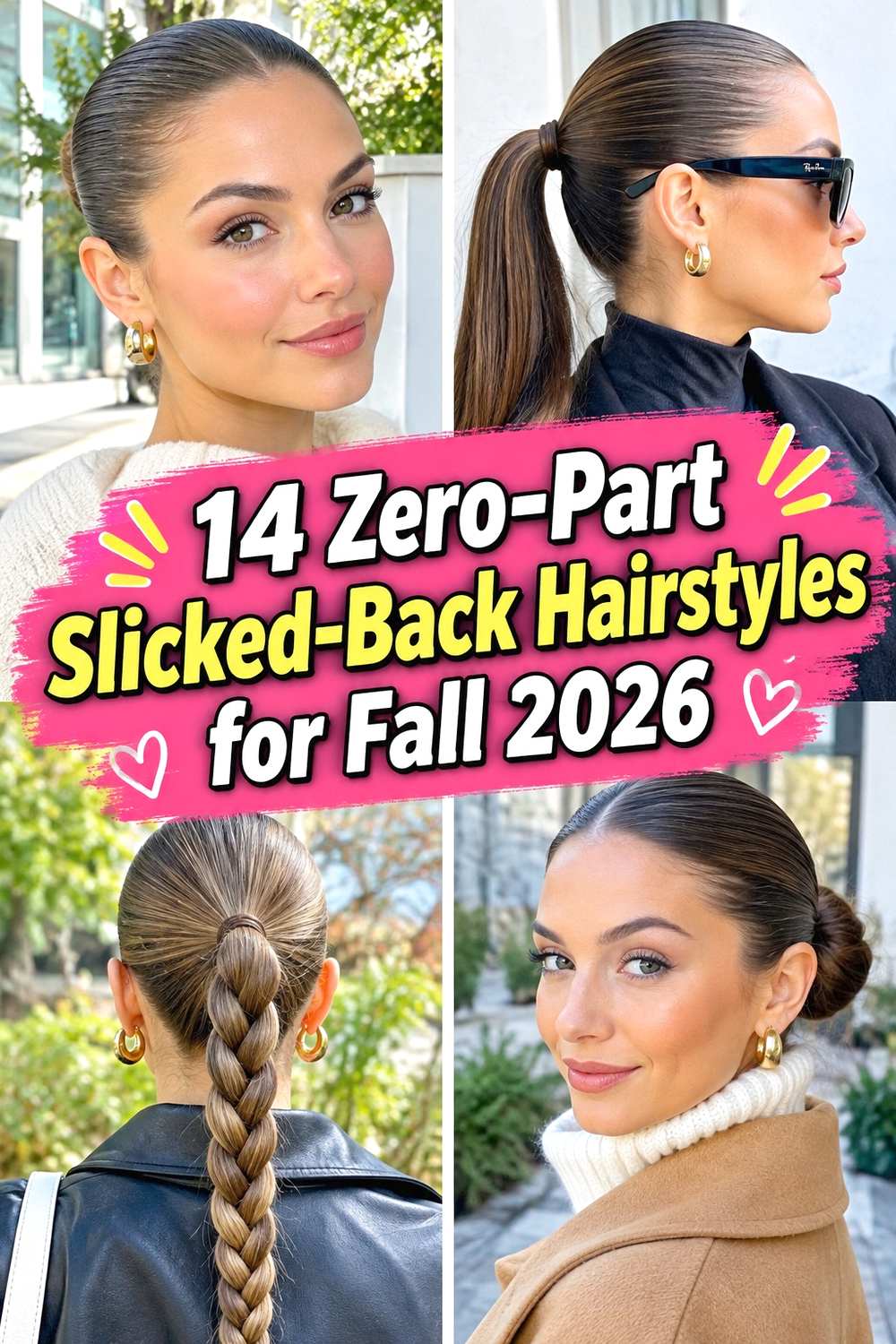 14 Zero-Part Slicked-Back Hairstyles for Fall 2026