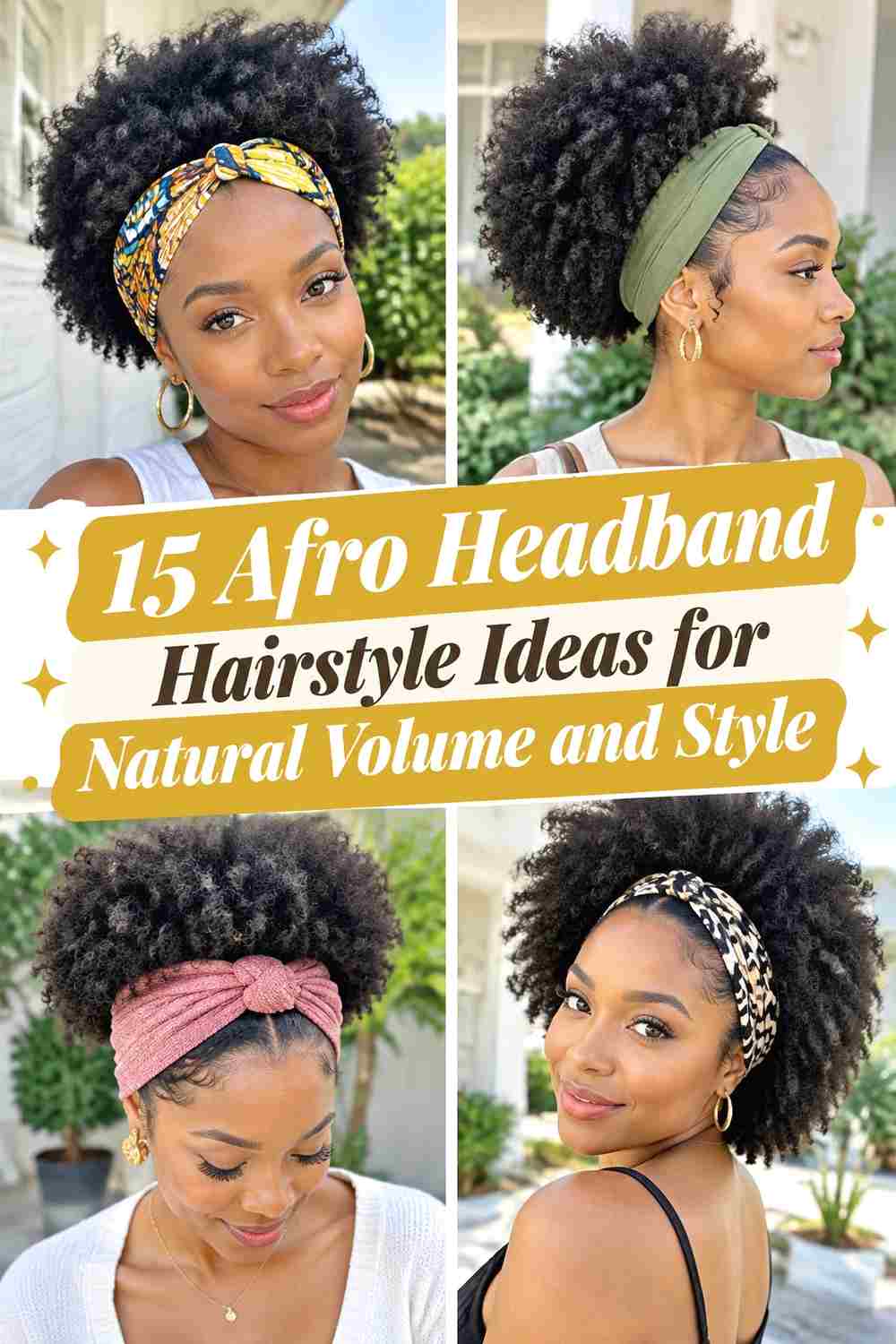 15 Afro Headband Hairstyle Ideas for Natural Volume and Style