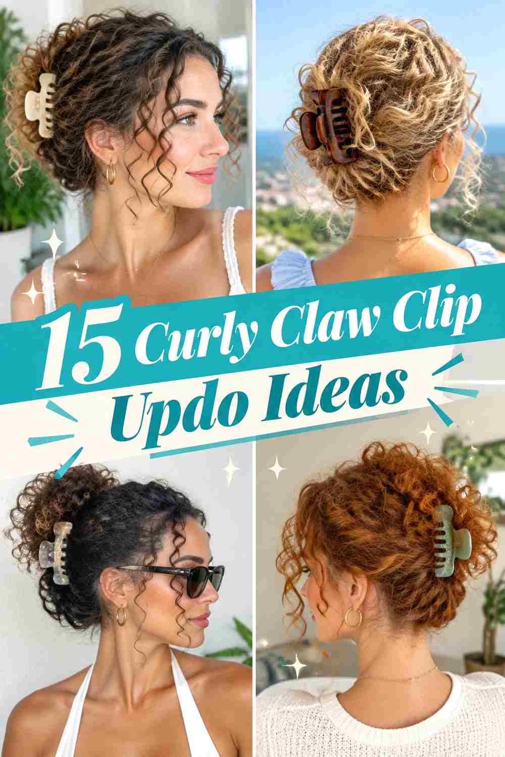 15 Curly Claw Clip Updo Ideas