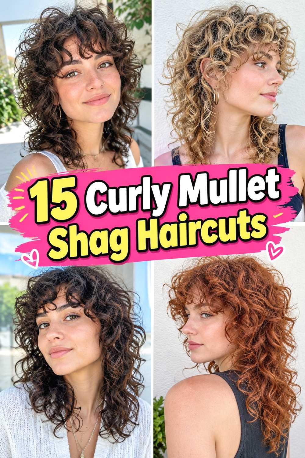 15 Curly Mullet Shag Haircuts