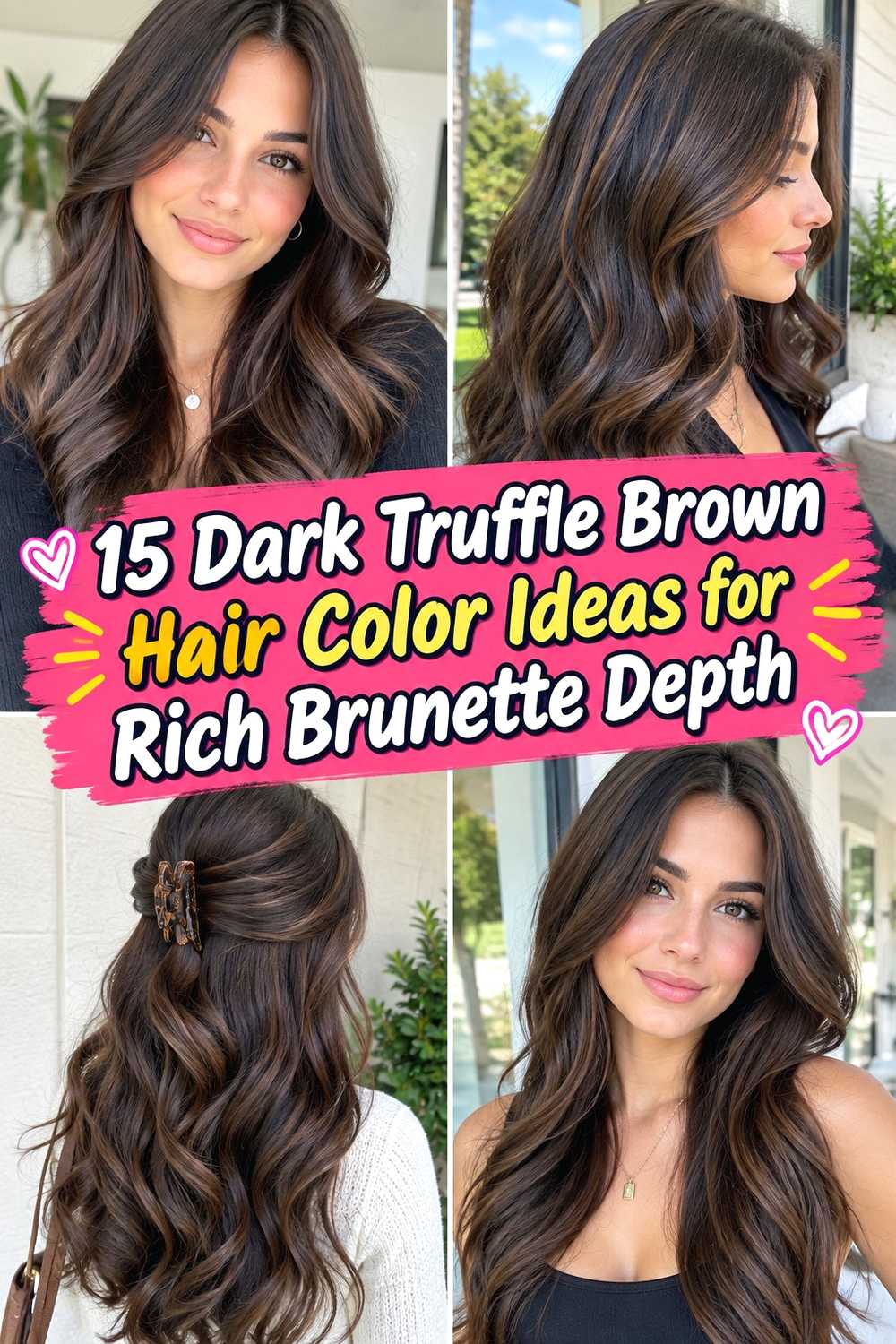 15 Dark Truffle Brown Hair Color Ideas for Rich Brunette Depth