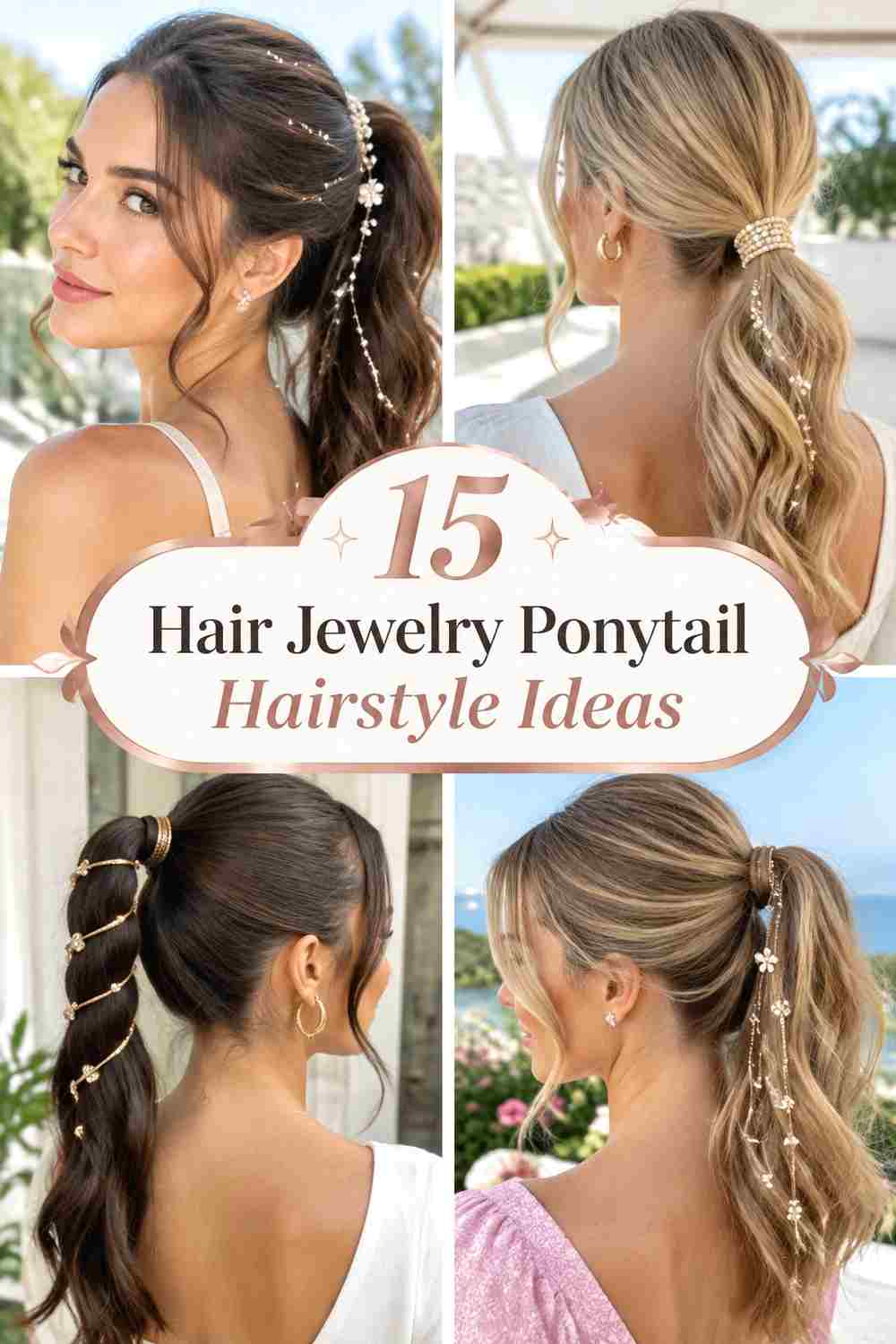 15 Hair Jewelry Ponytail Hairstyle Ideas